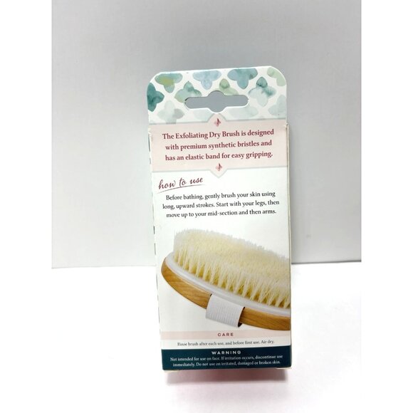 Exfoliating Body Dry Brush Soft Natural Bristle Skin Care Spa Tool Gentle Scrub - Picture 3 of 5